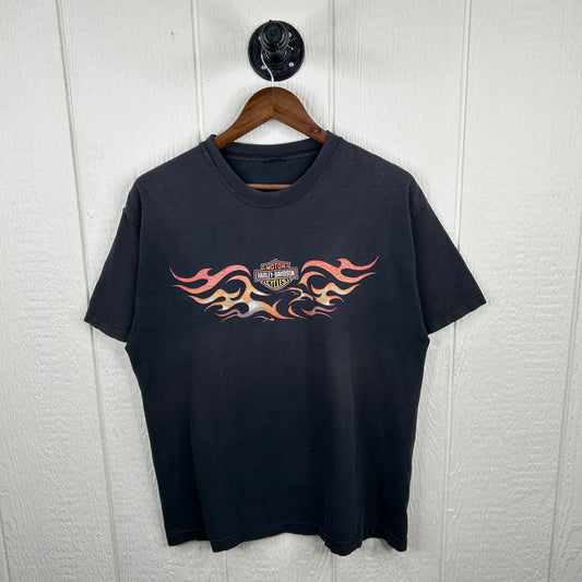 Vintage 90's Harley Davidson Flames Graphic Tee (XL)