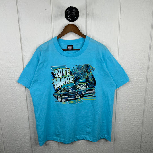Vintage 90's Nite Mare Mustang Car Graphic Tee (XL)