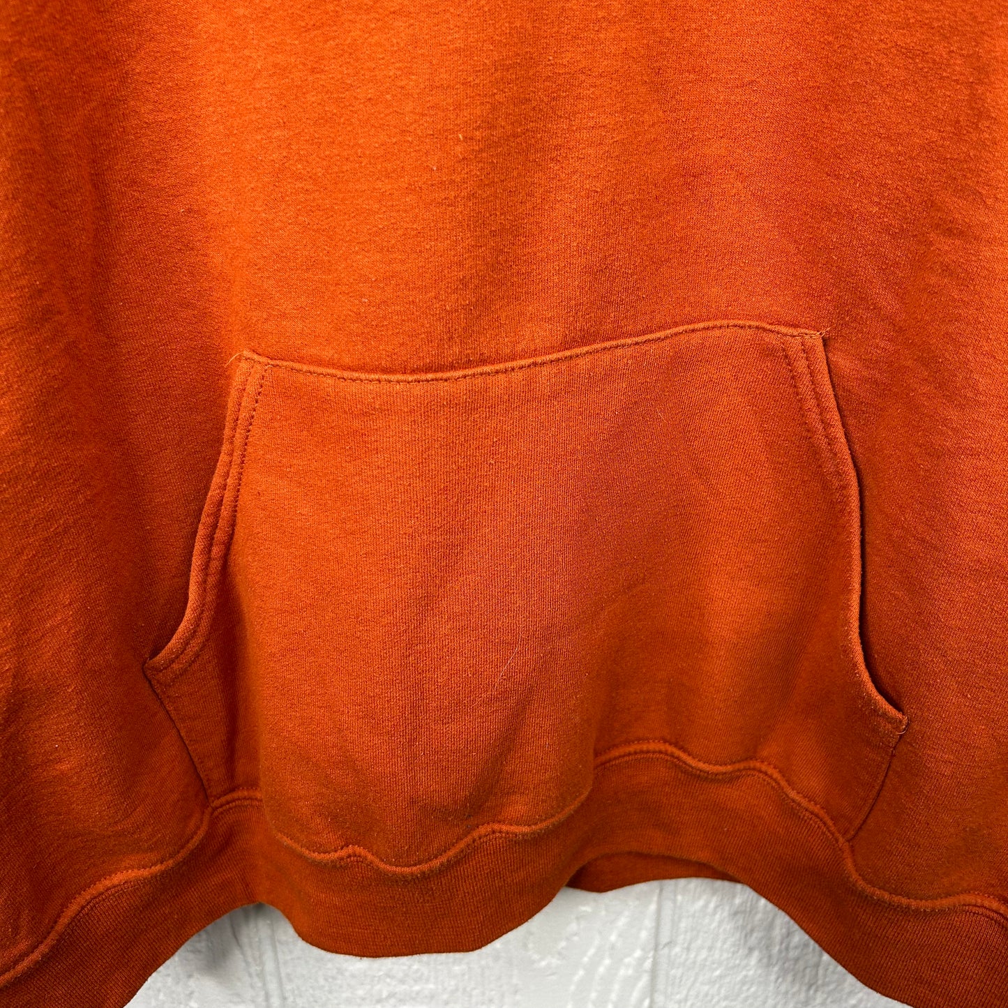 Vintage Burnt Orange Old School Screen Printed Hoodie (XXL)