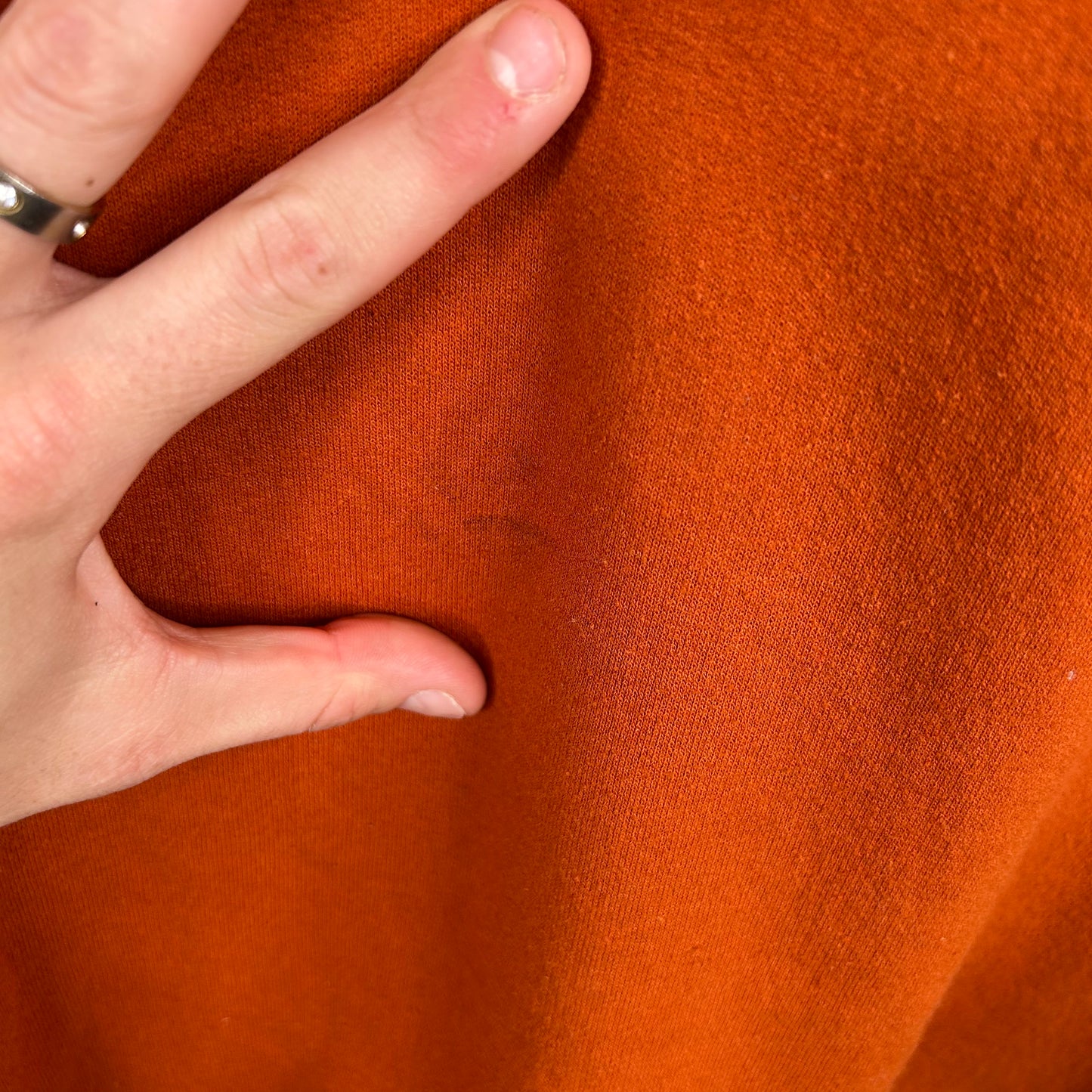 Vintage Burnt Orange Old School Screen Printed Hoodie (XXL)