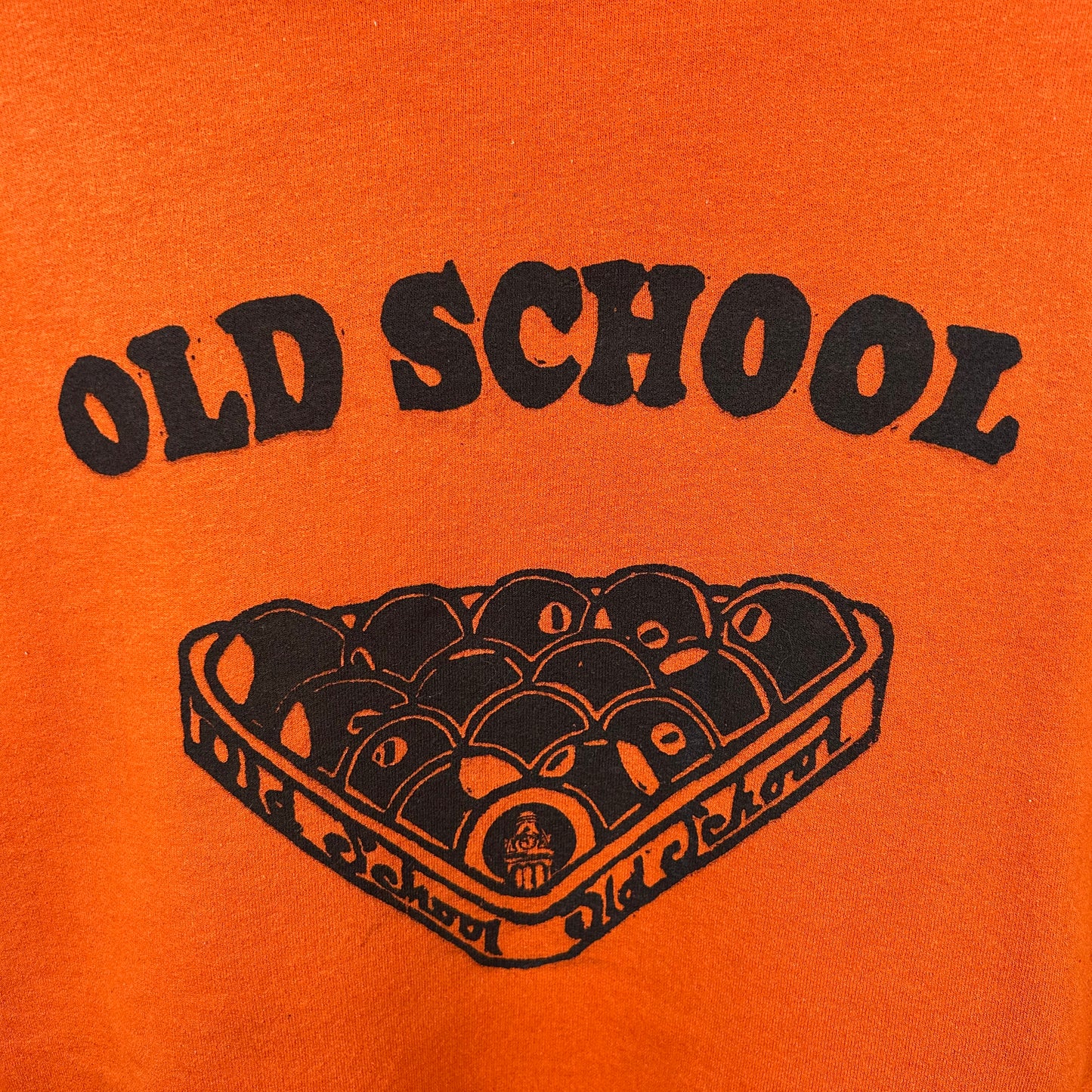 Vintage Burnt Orange Old School Screen Printed Hoodie (XXL)