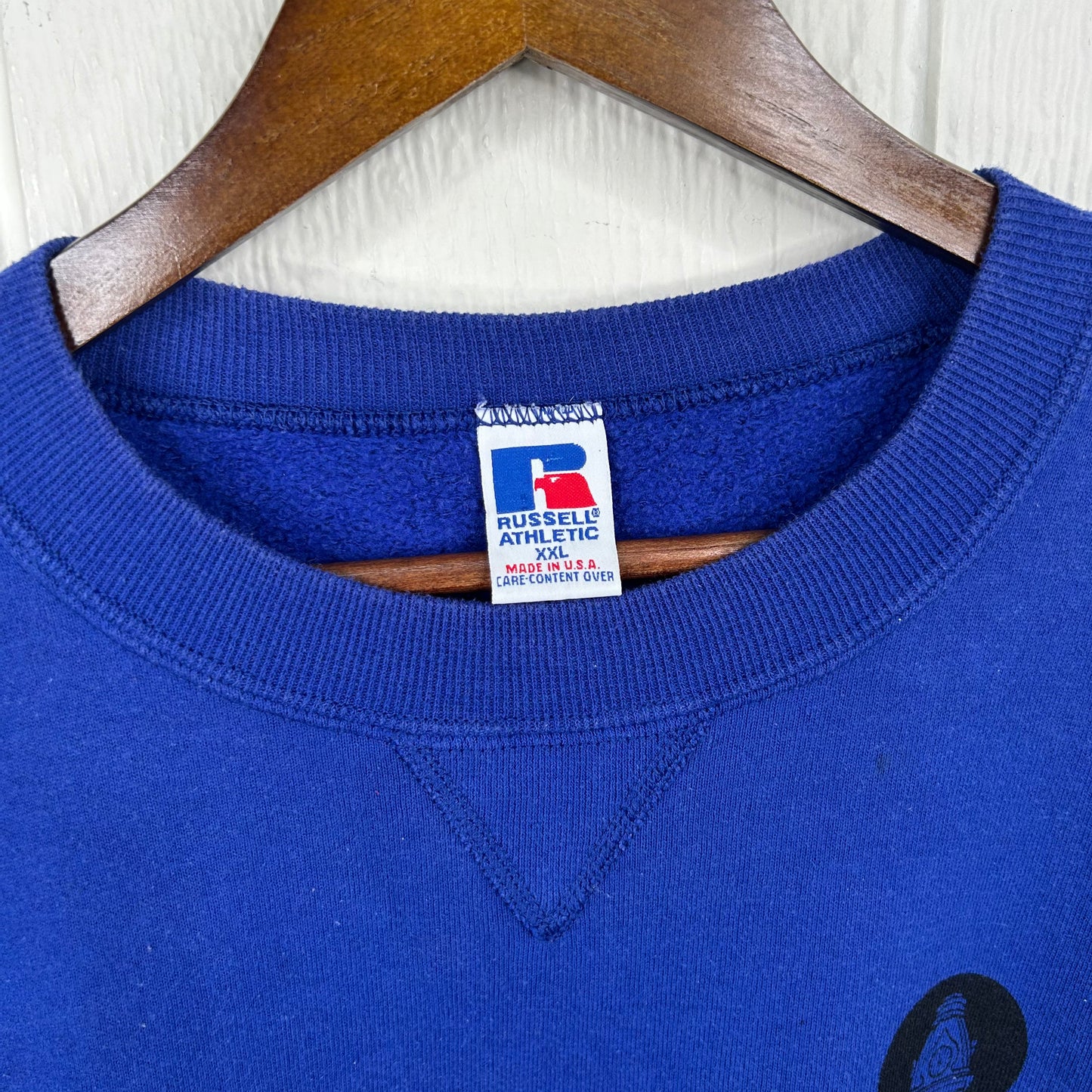 Vintage Heavyweight Royal Blue Old School Screen Printed Crewneck (XXL)