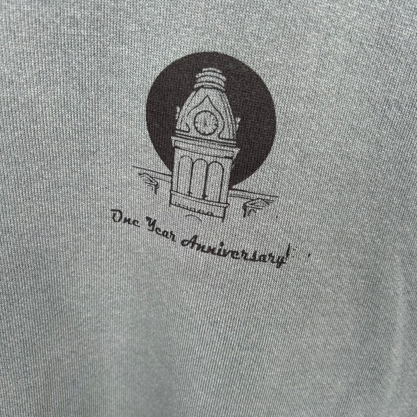 Vintage Heavyweight Sage Green Old School Screen Printed Crewneck (XL)