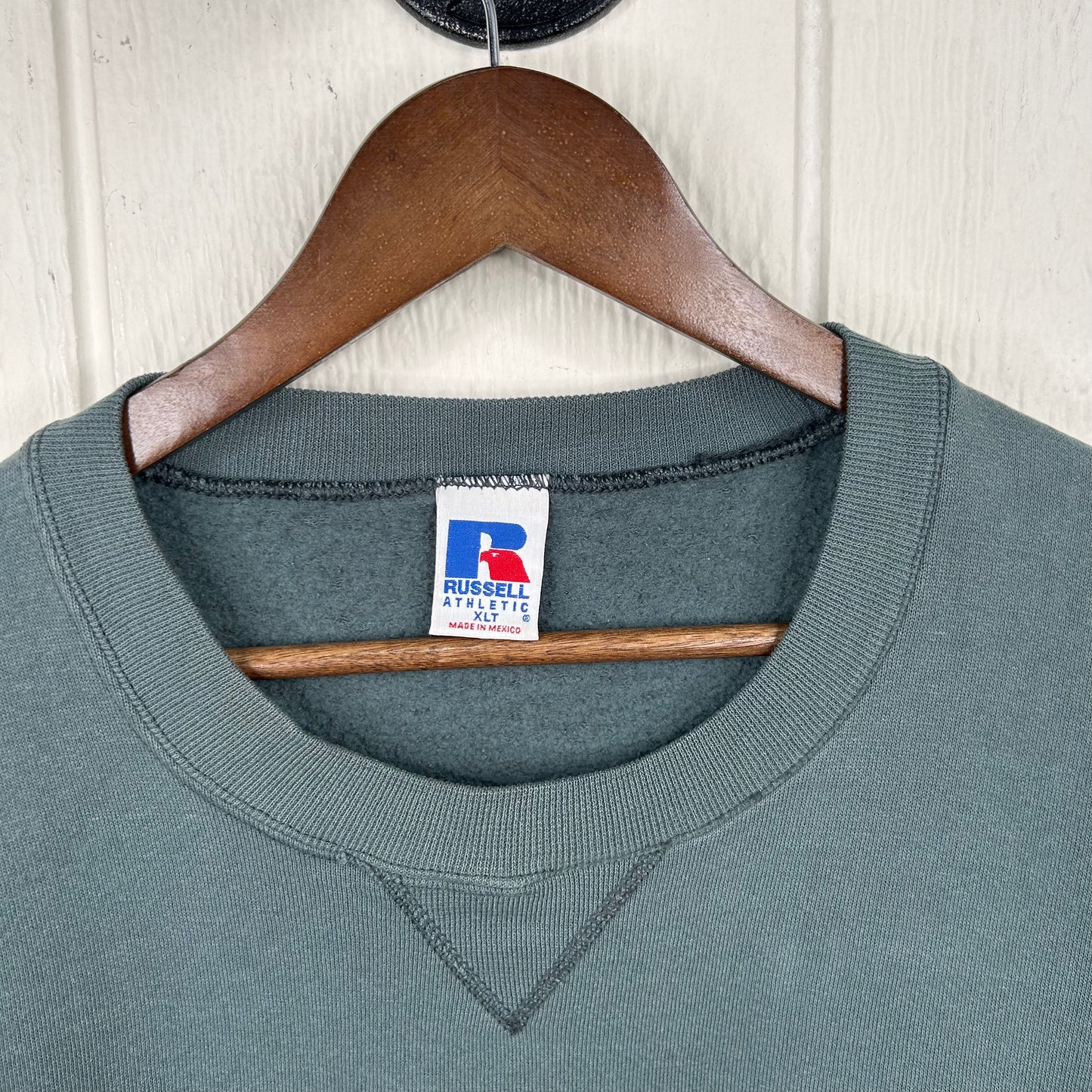 Vintage Heavyweight Sage Green Old School Screen Printed Crewneck (XL)