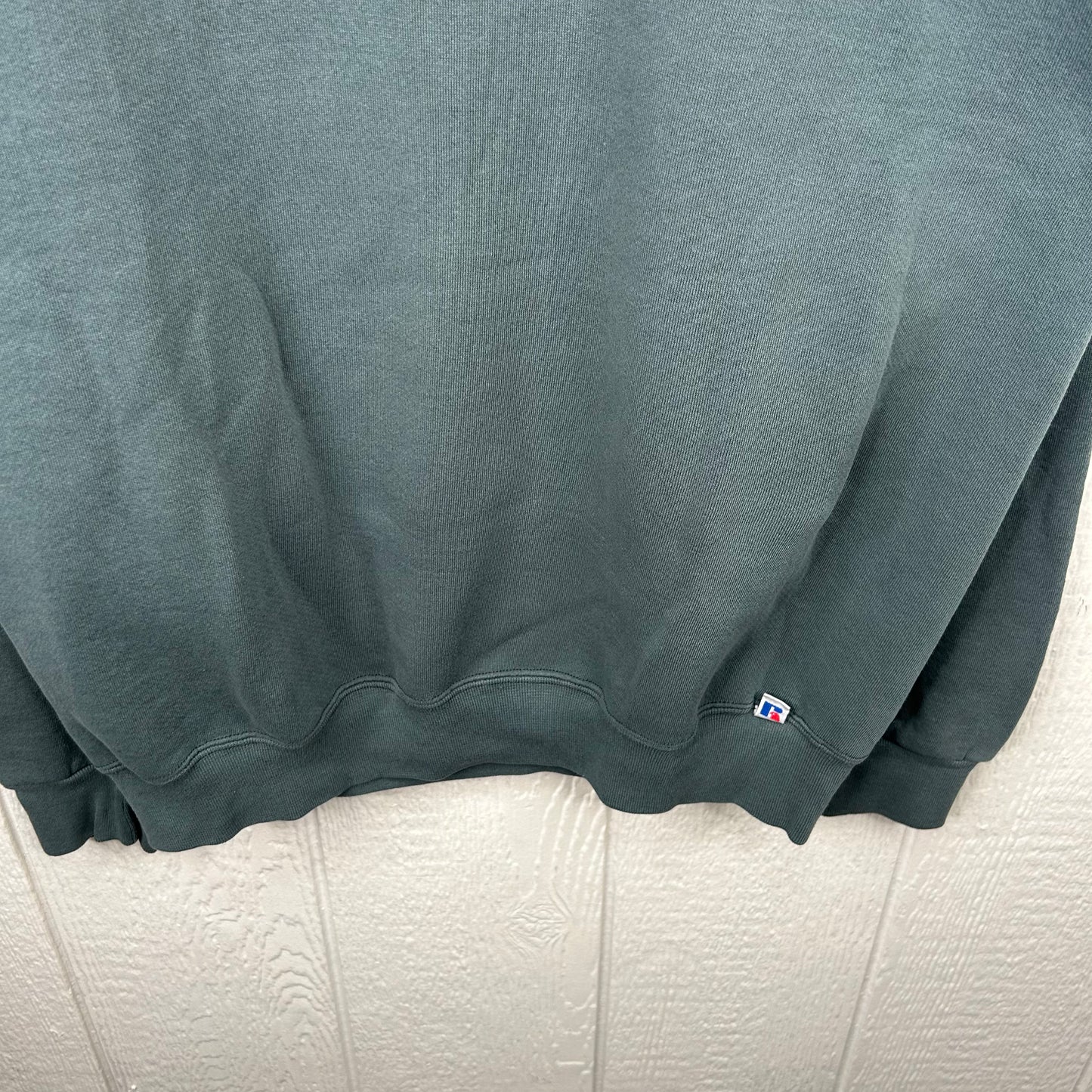 Vintage Heavyweight Sage Green Old School Screen Printed Crewneck (XL)