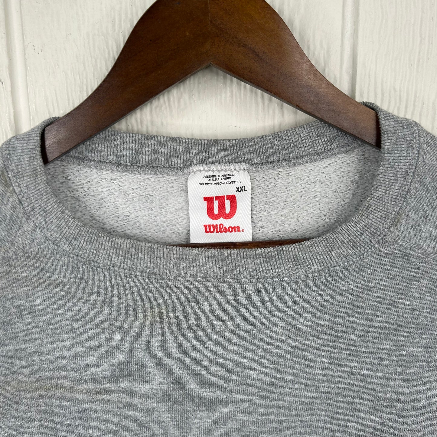 Vintage Light Gray Old School Screen Printed Crewneck (XXL)