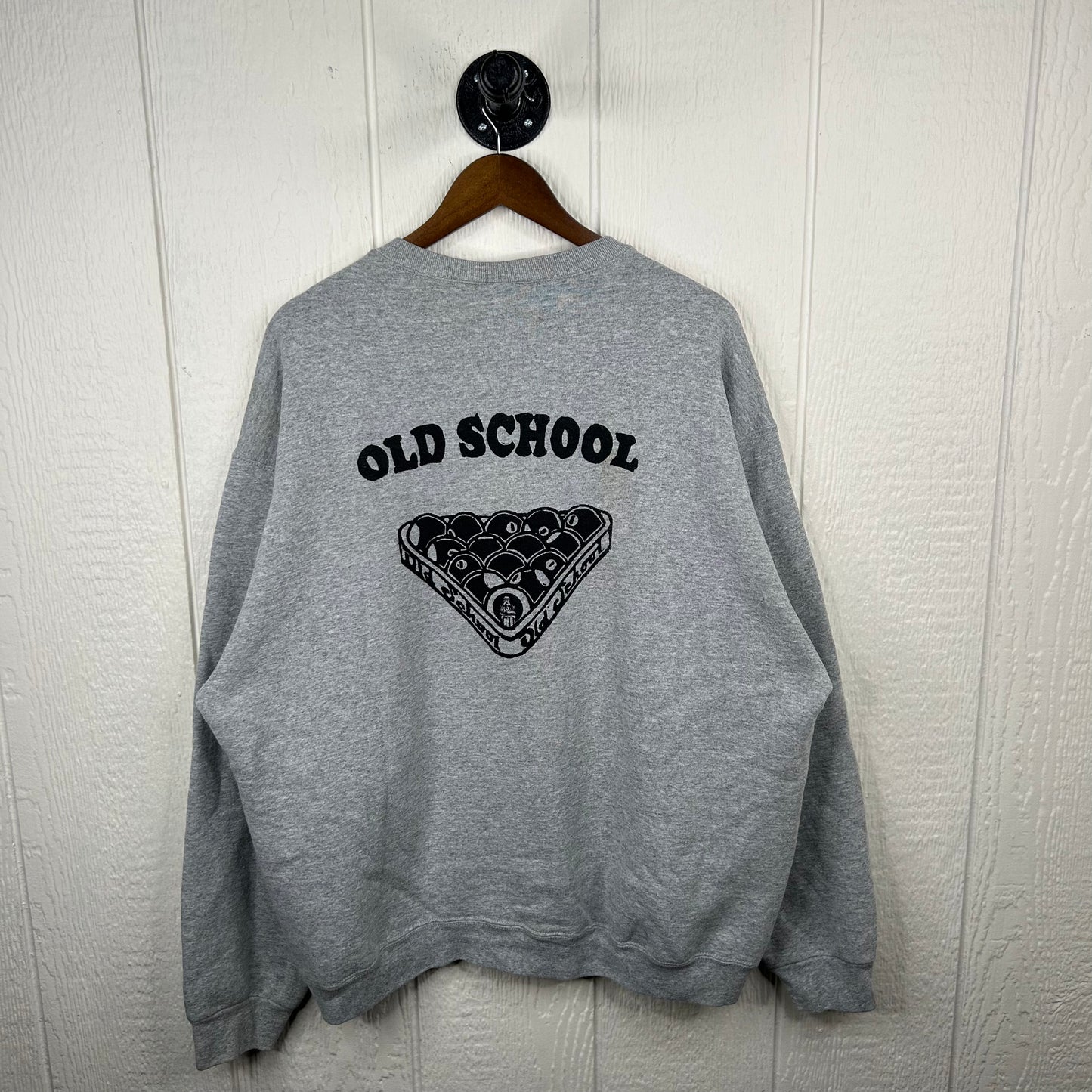 Vintage Light Gray Old School Screen Printed Crewneck (XXL)