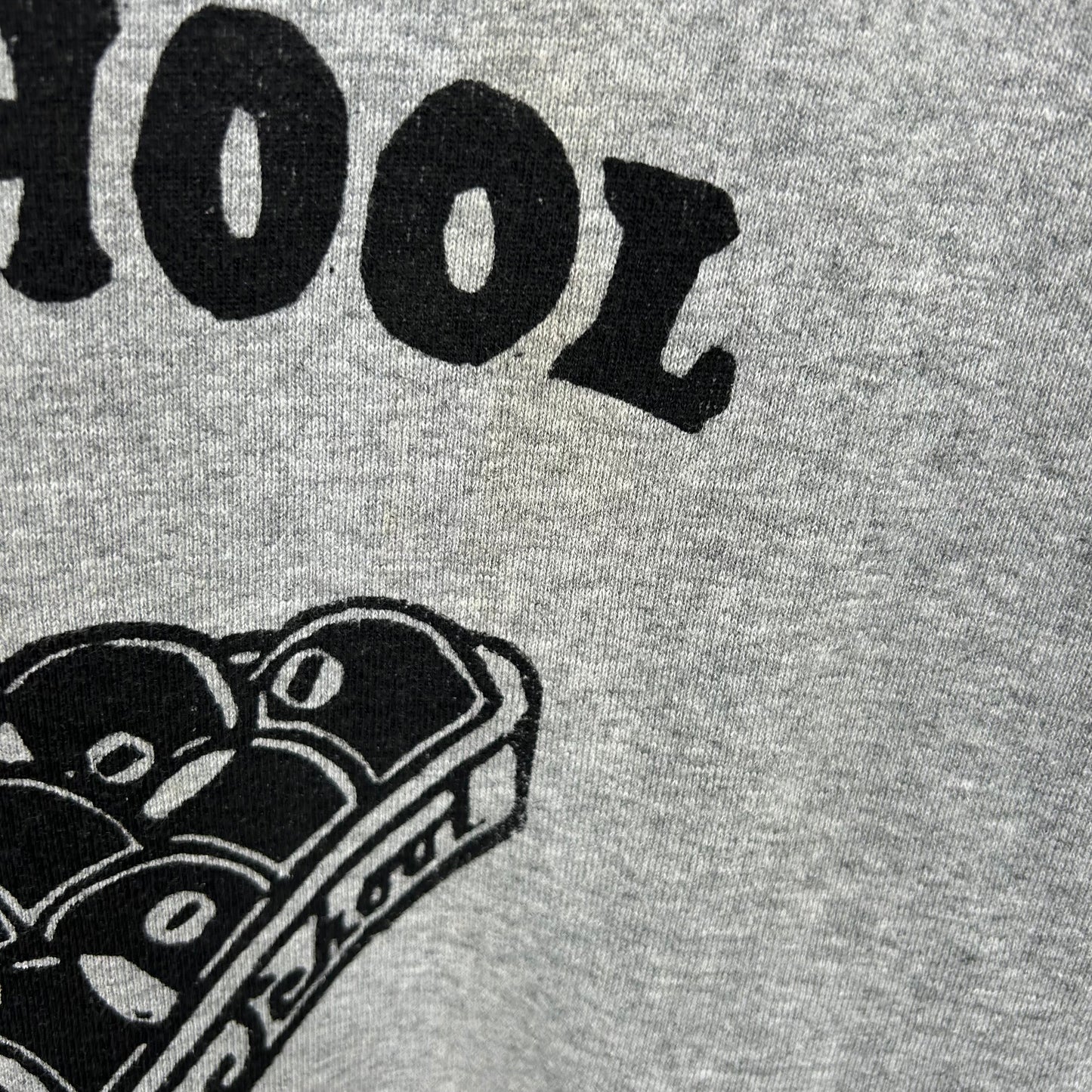 Vintage Light Gray Old School Screen Printed Crewneck (XXL)