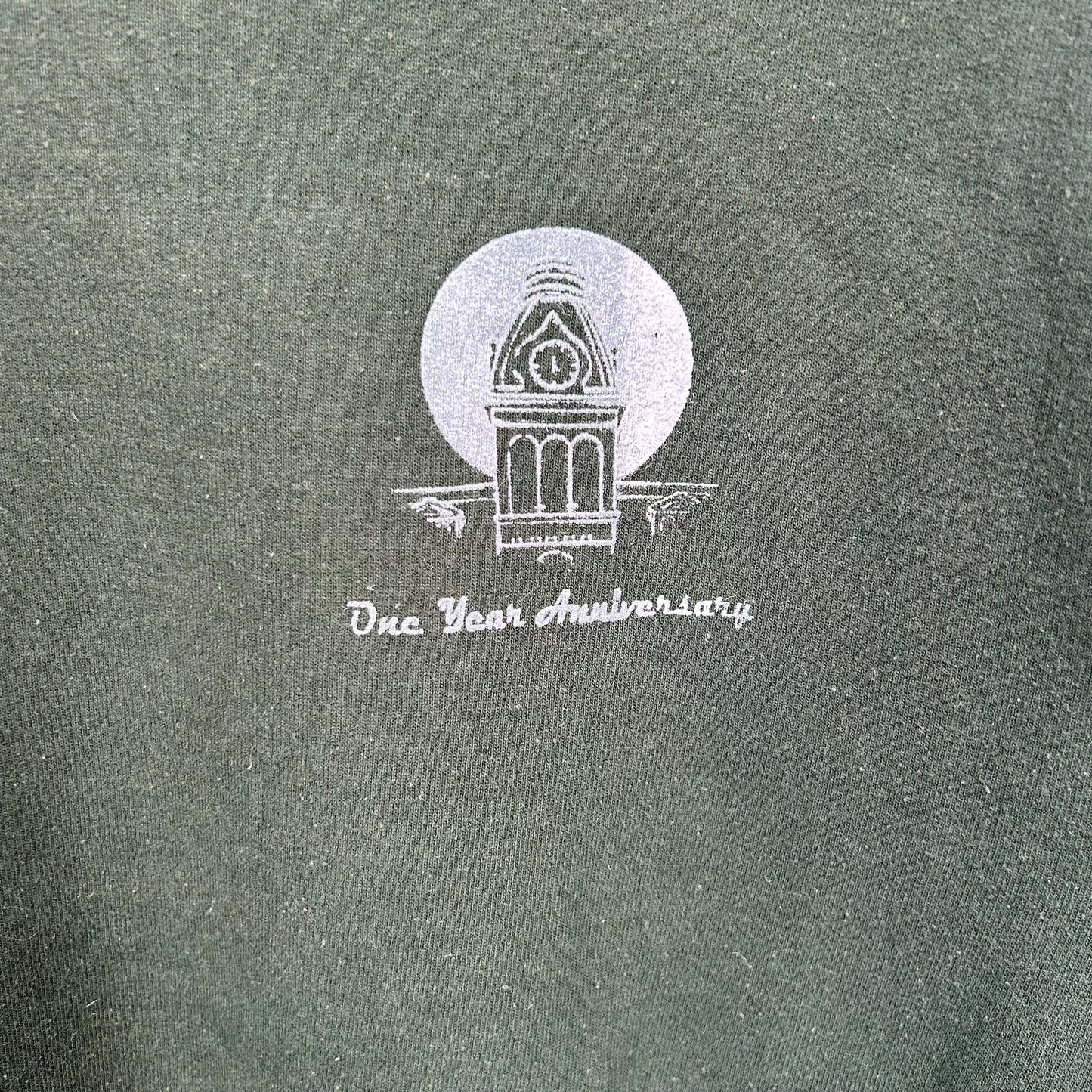Vintage Forest Green Old School Screen Printed Crewneck (M)