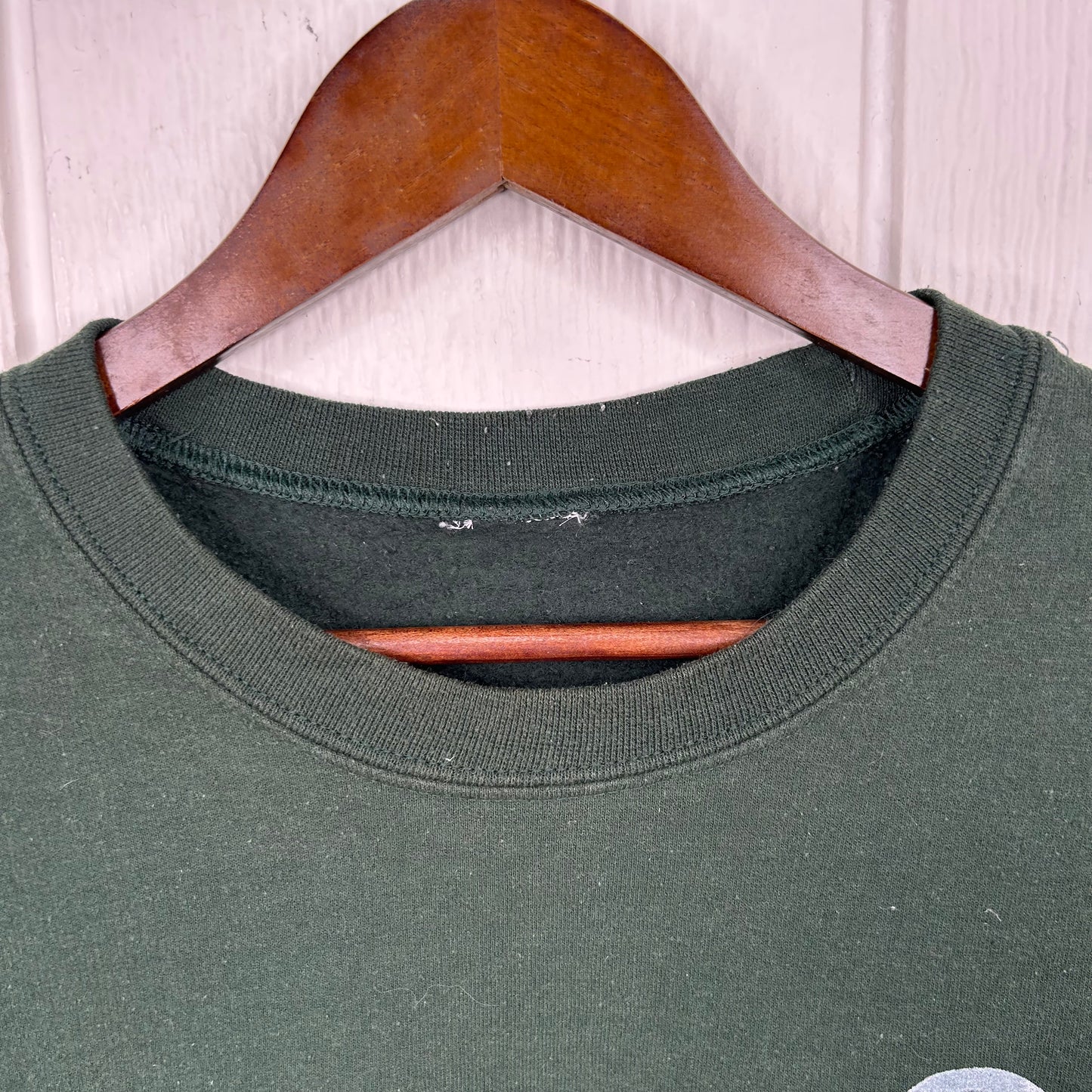 Vintage Forest Green Old School Screen Printed Crewneck (M)