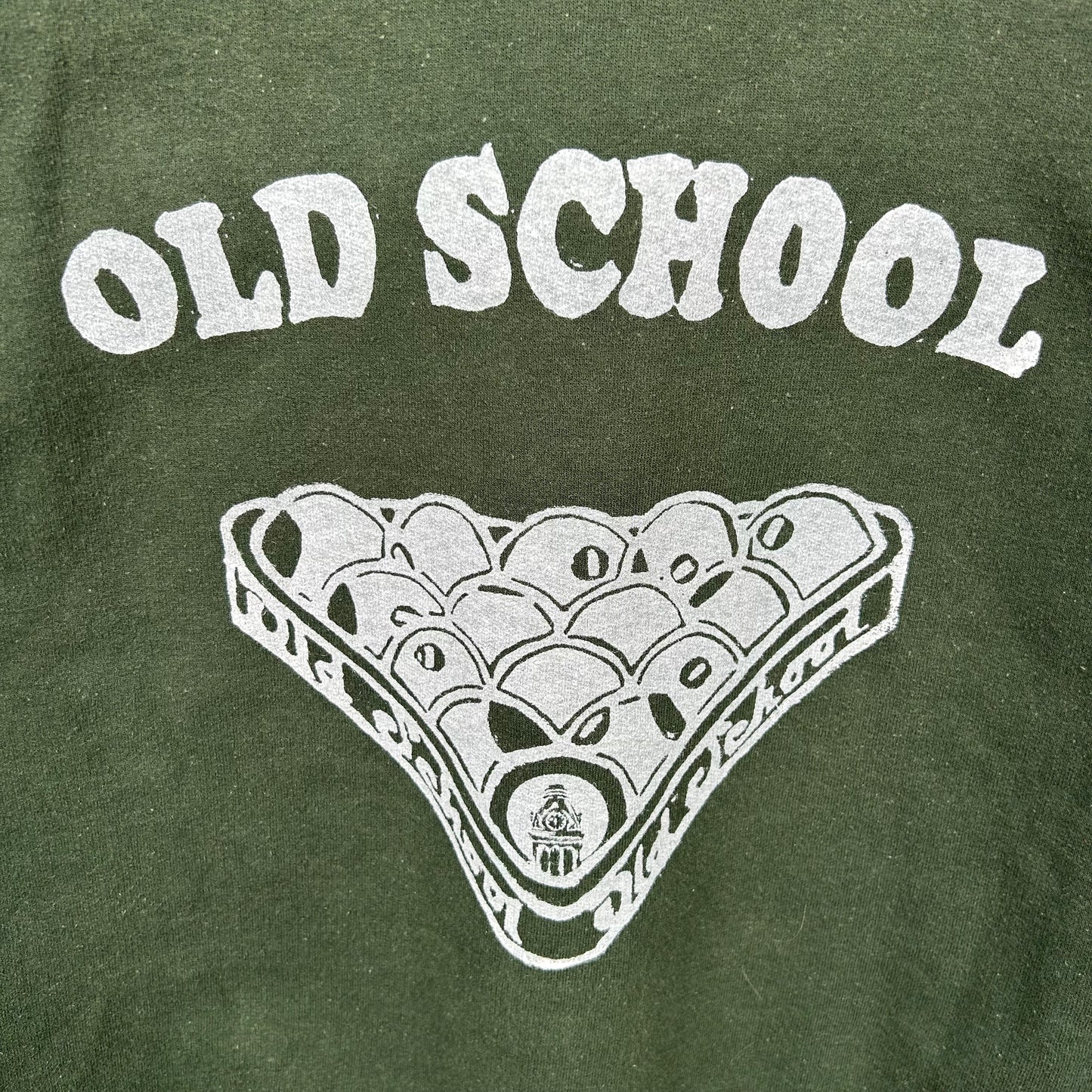 Vintage Forest Green Old School Screen Printed Crewneck (M)