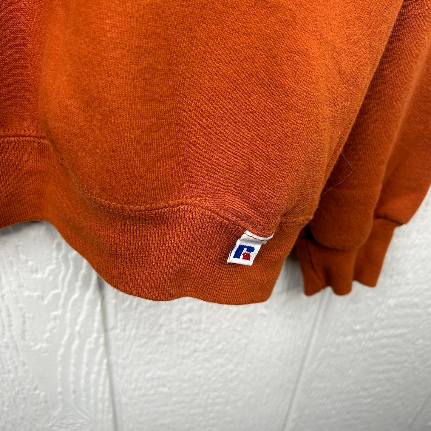 Vintage Heavyweight Burnt Orange Old School Screen Printed Crewneck (L)