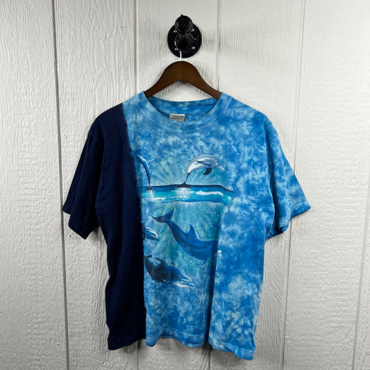 Vintage Tie Dye Dolphin Tee (L)