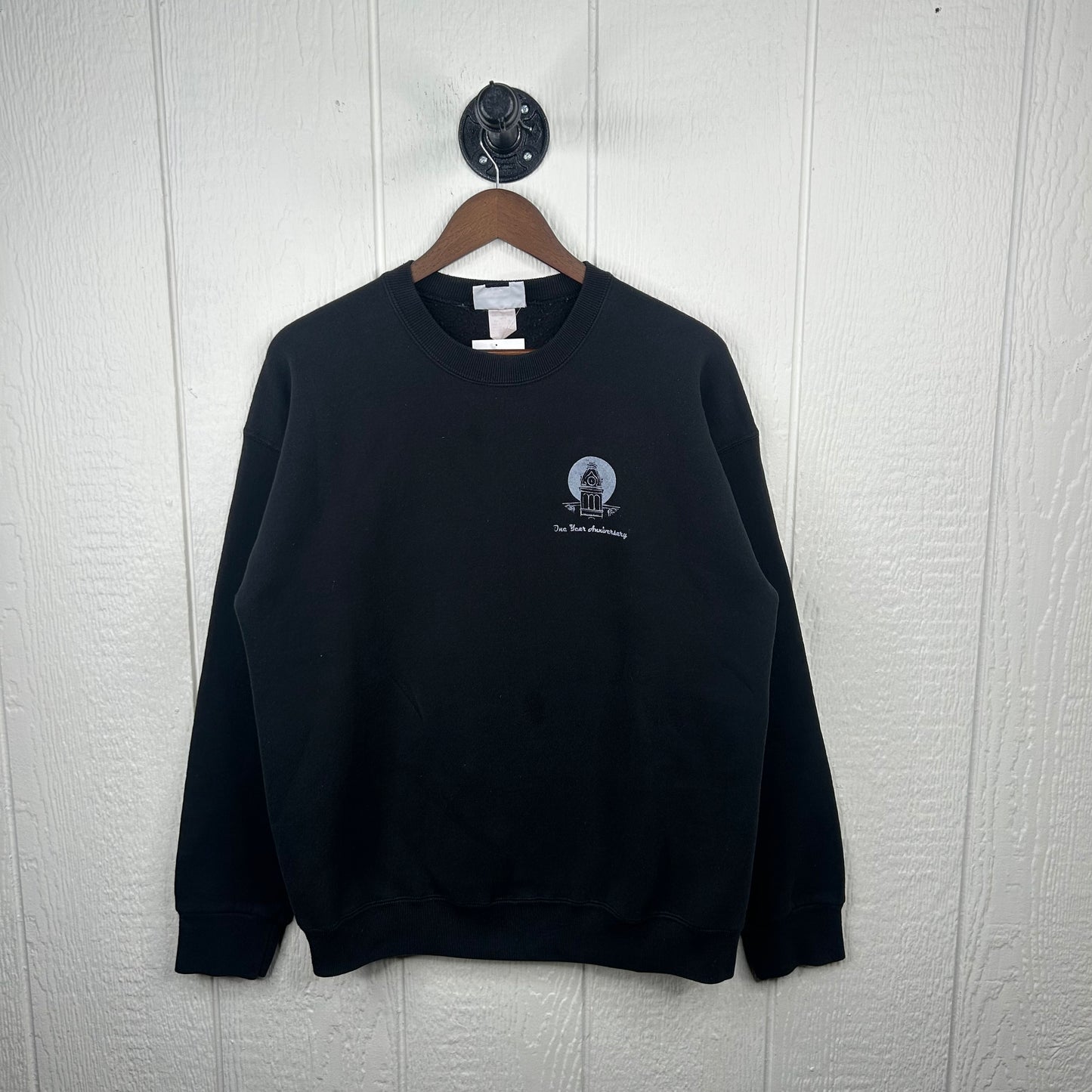 Vintage Heavyweight Black Old School Screen Printed Crewneck (XL)