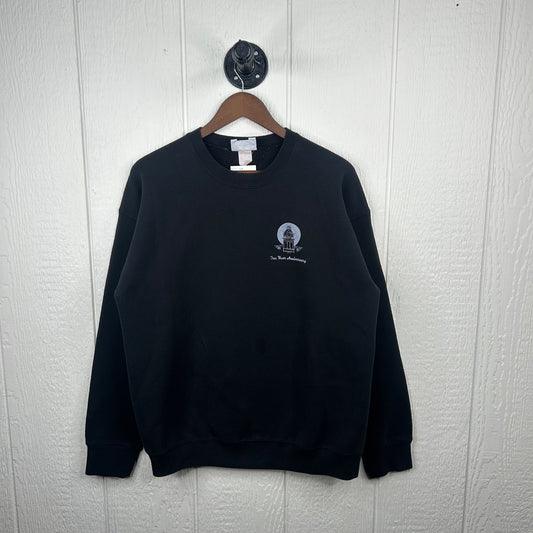 Vintage Heavyweight Black Old School Screen Printed Crewneck (XL)