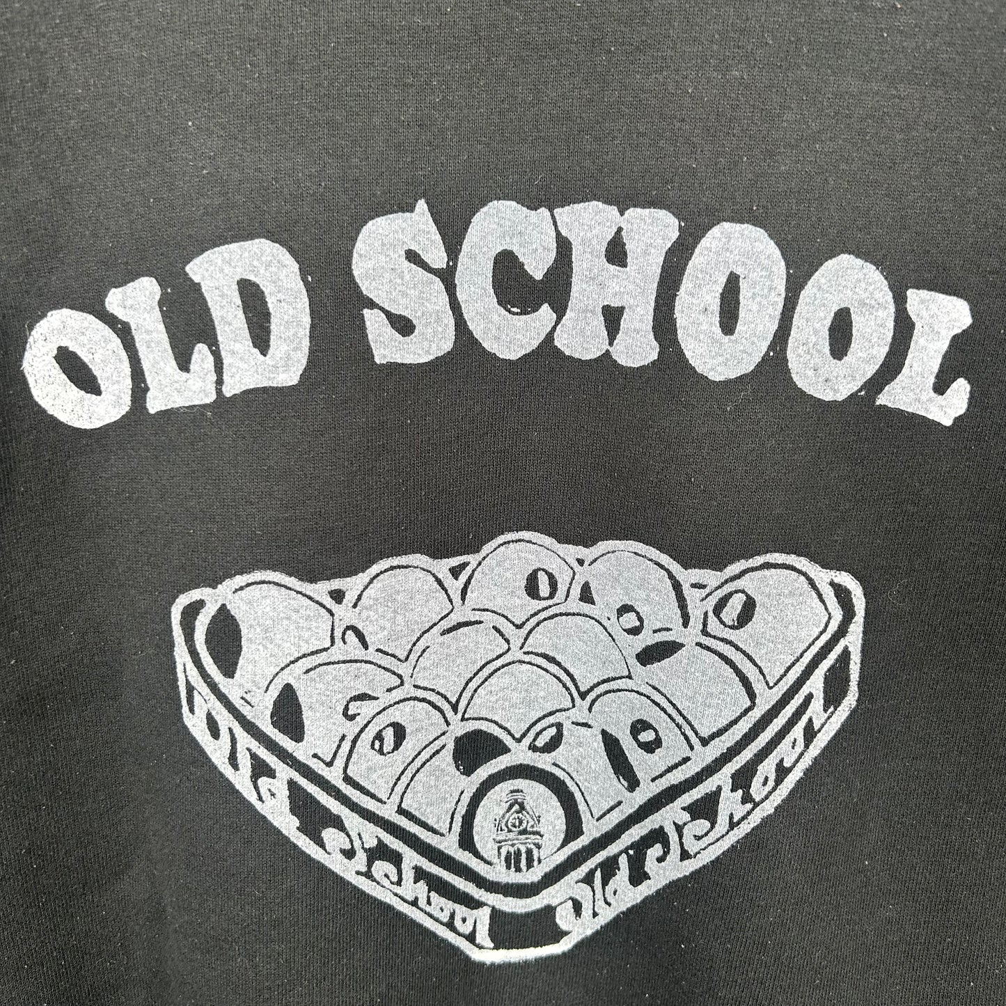 Vintage Heavyweight Black Old School Screen Printed Crewneck (XL)