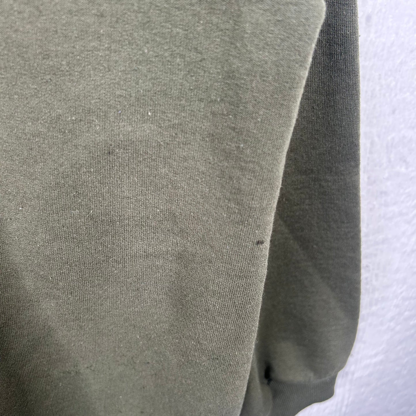 Vintage Army Green Old School Screen Printed Crewneck (M)