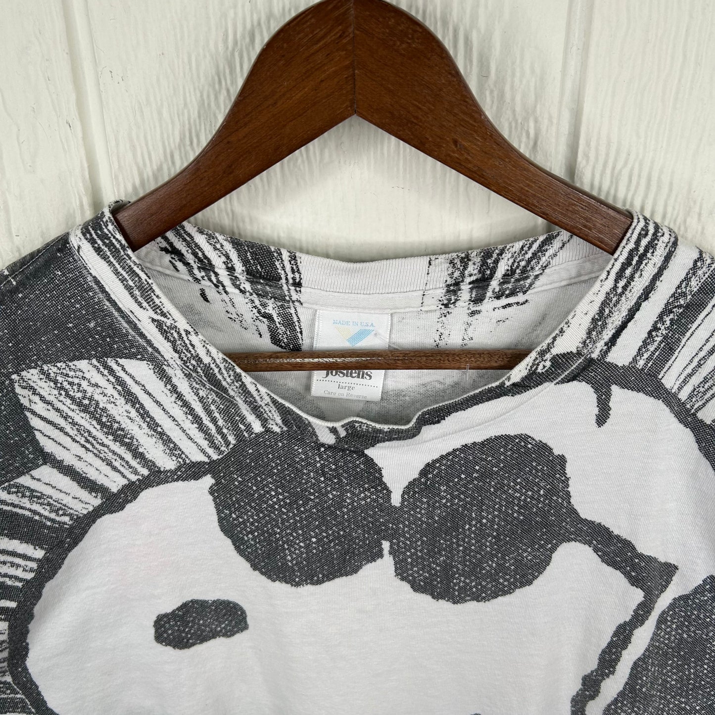 Rare Vintage 80's West Virginia University x Snoopy AOP Tee (L)