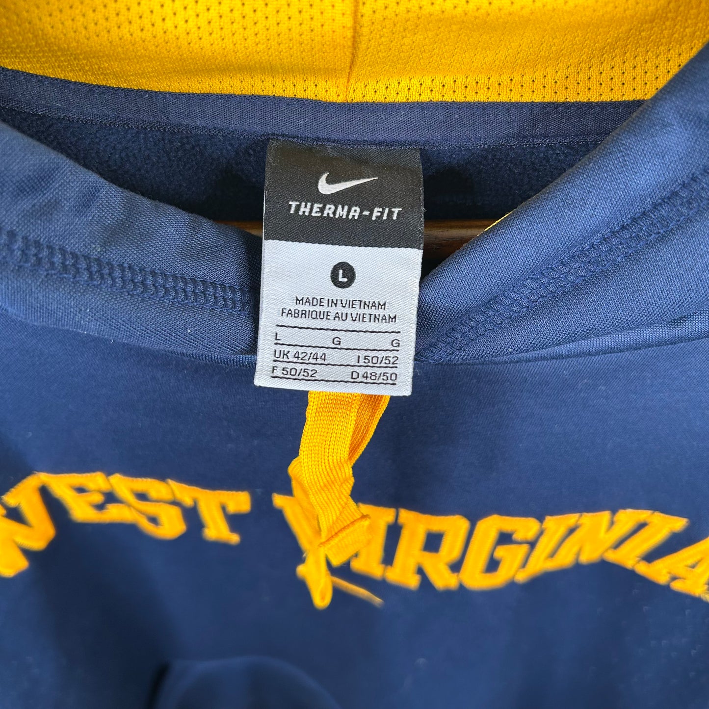 Y2K West Virginia University Nike Center Swoosh Hoodie (L)