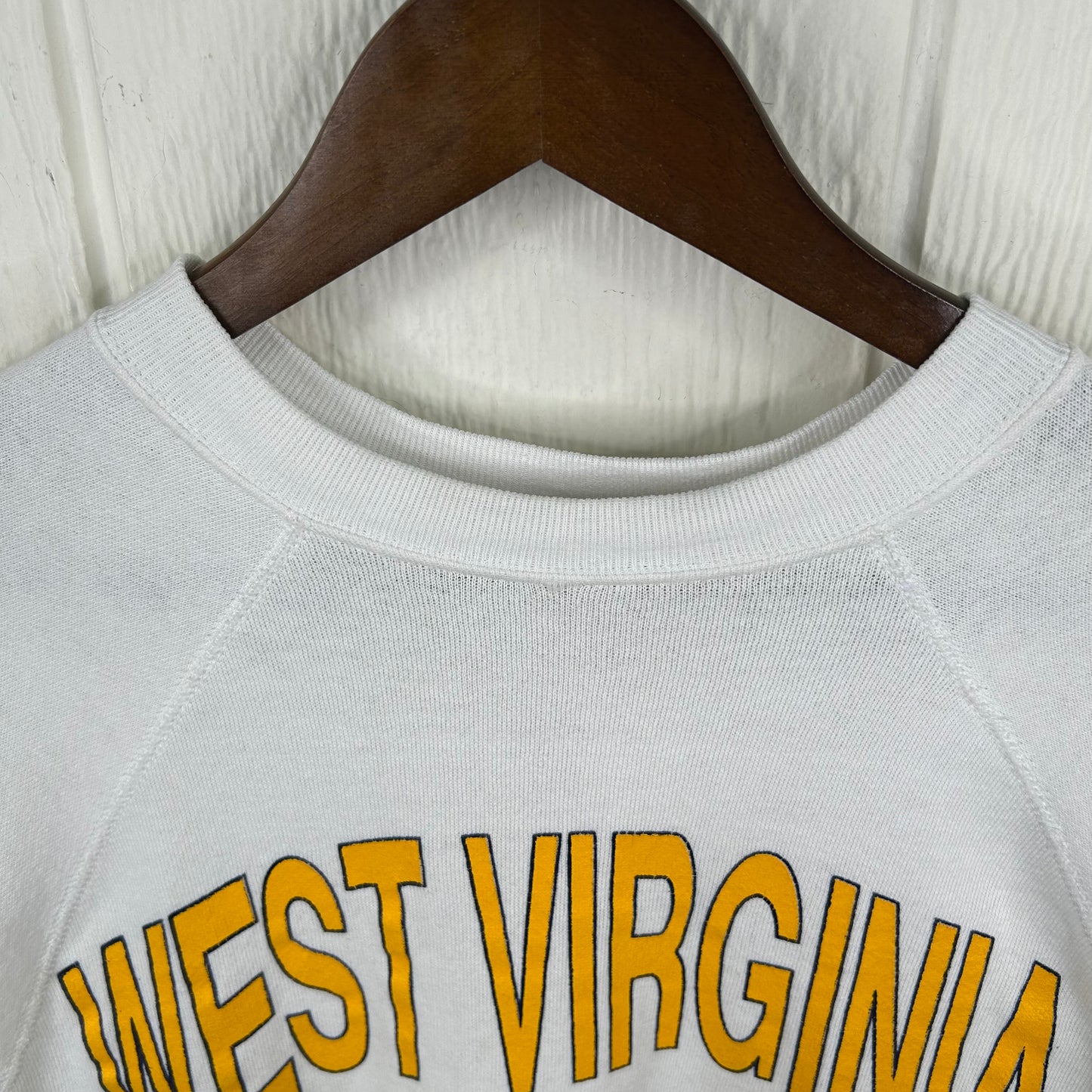 Vintage 80's West Virginia White Crewneck (S)