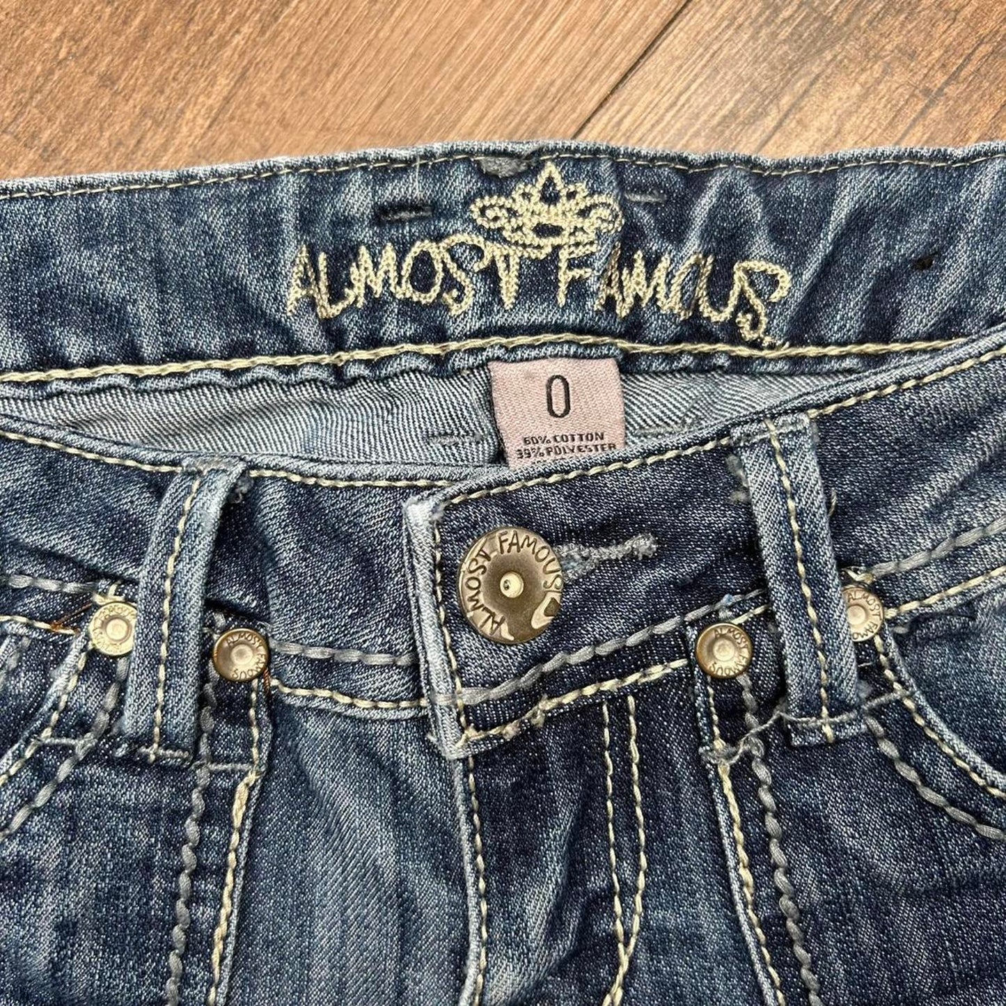 2000s y2k Almost Famous Low Rise Embellished Flare Jeans