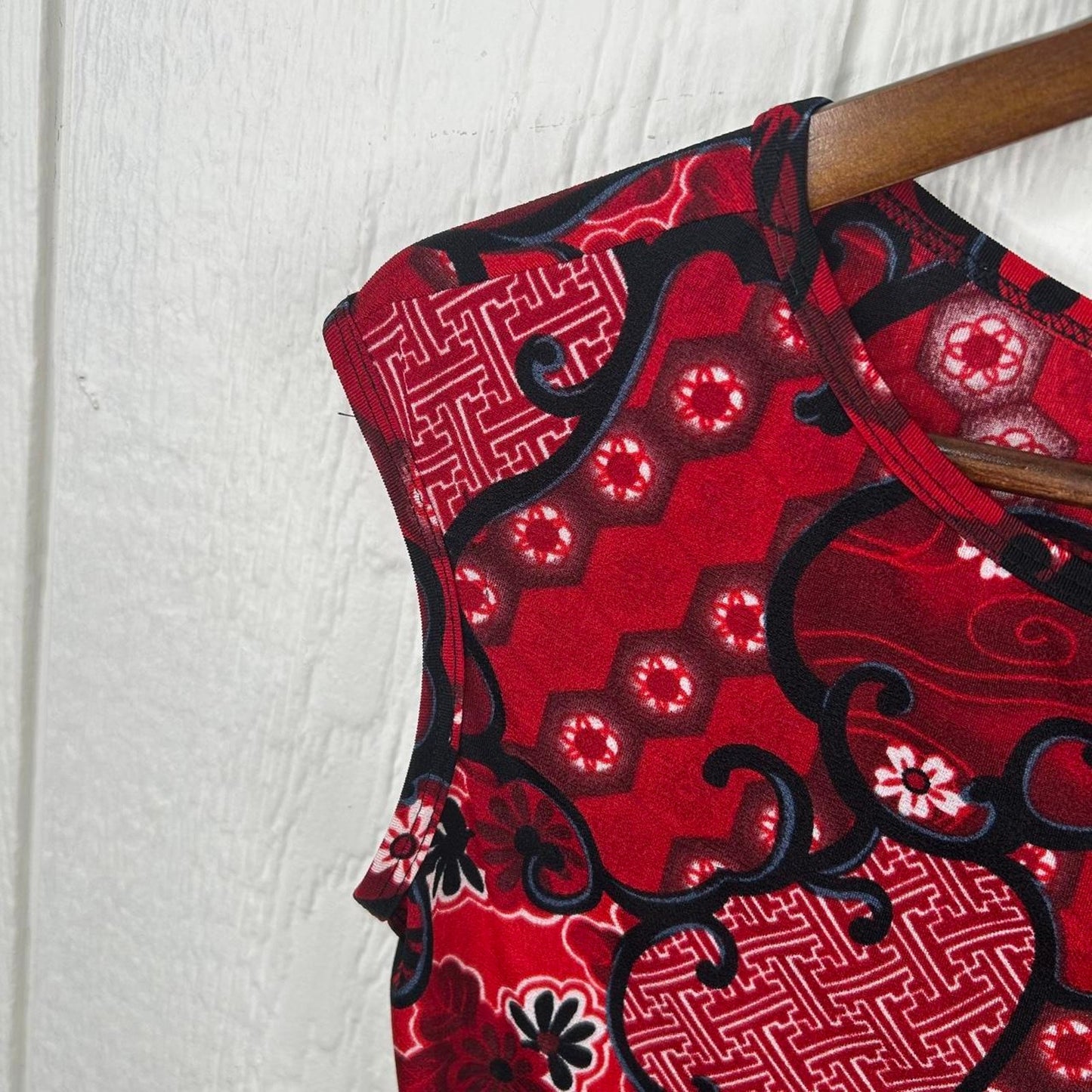 Vintage 90’s Paisley Witchy Floral Print Two Piece Stretchy Matching Skirt & Top (M)
