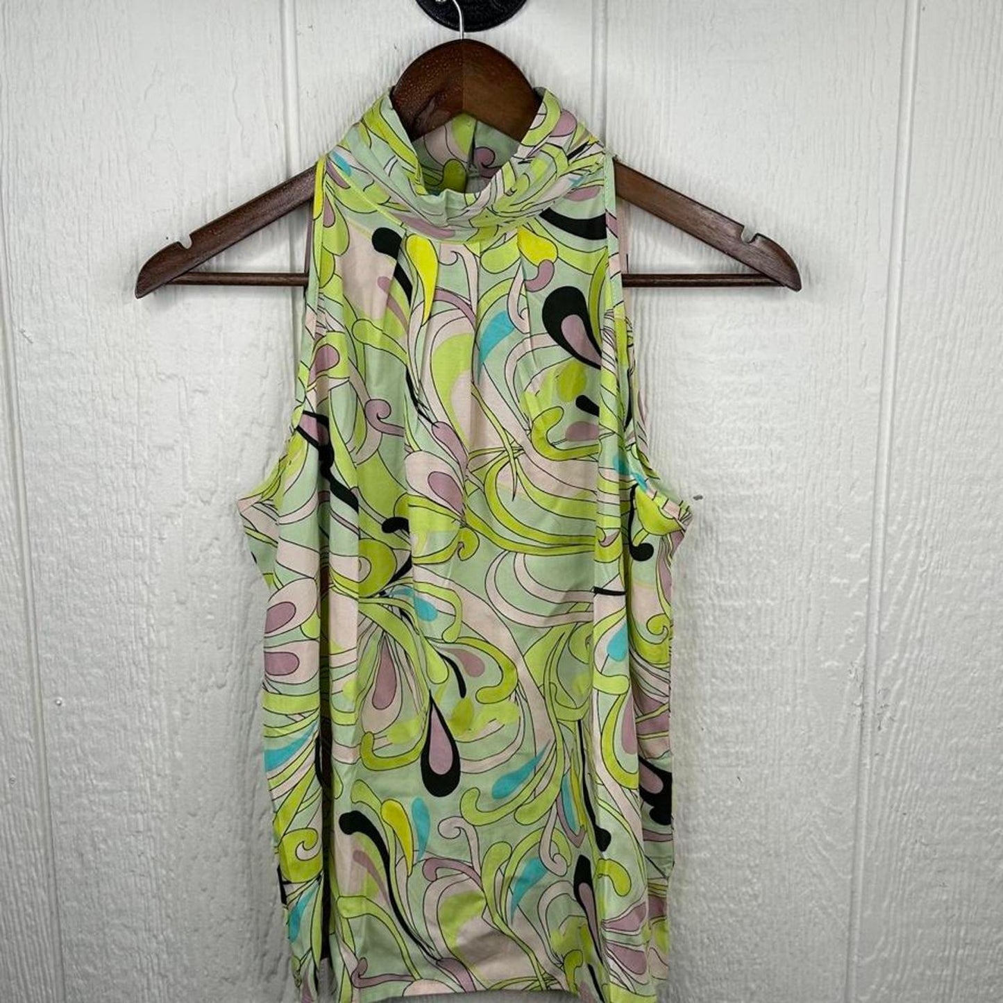 2000s y2k Pucci Style Pastel Halter Top (S)