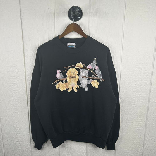 Vintage 90’s Puppy & Kitten Graphic Crewneck (XL)
