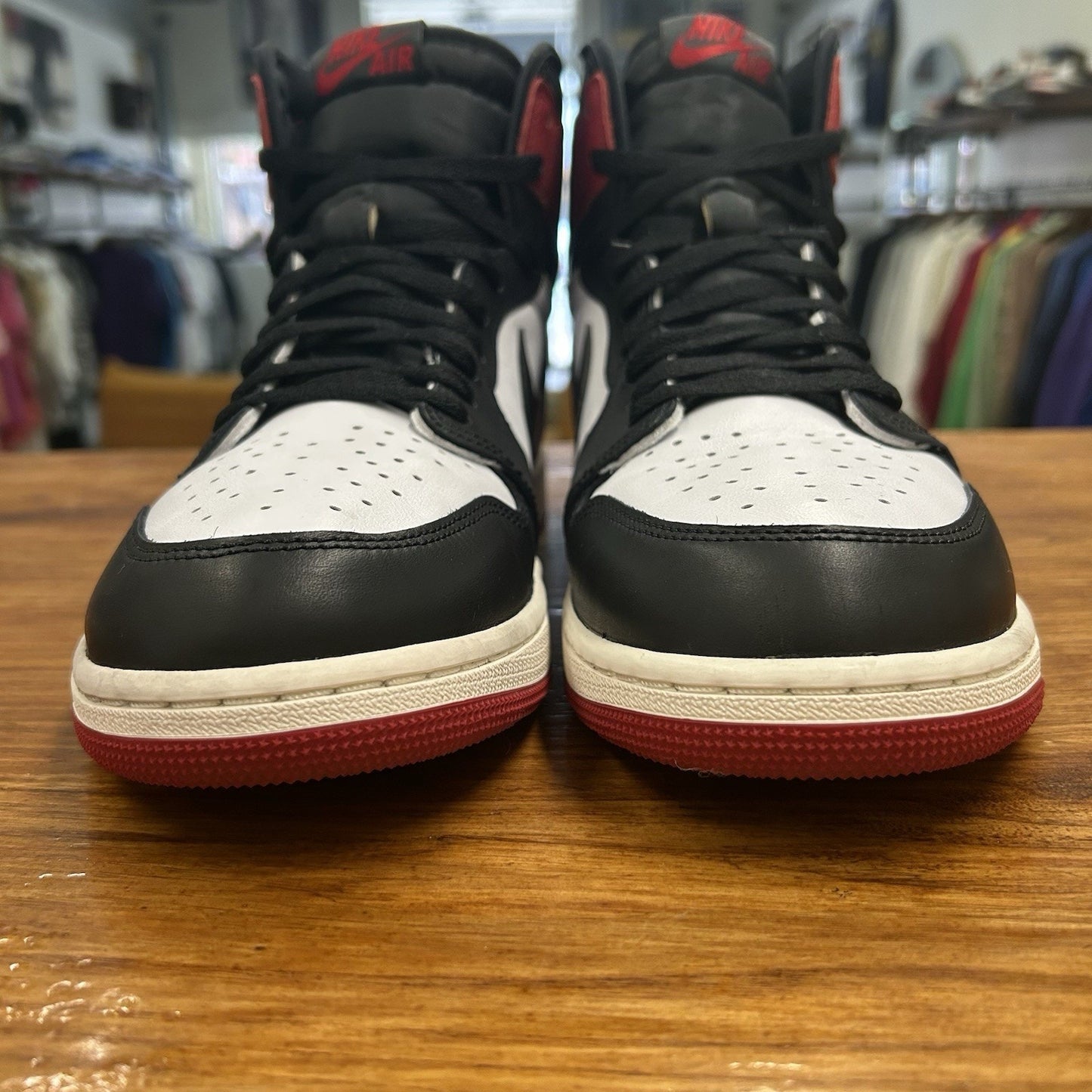 Size 13 - Air Jordan 1 Retro OG High Black Toe Reimagined Used