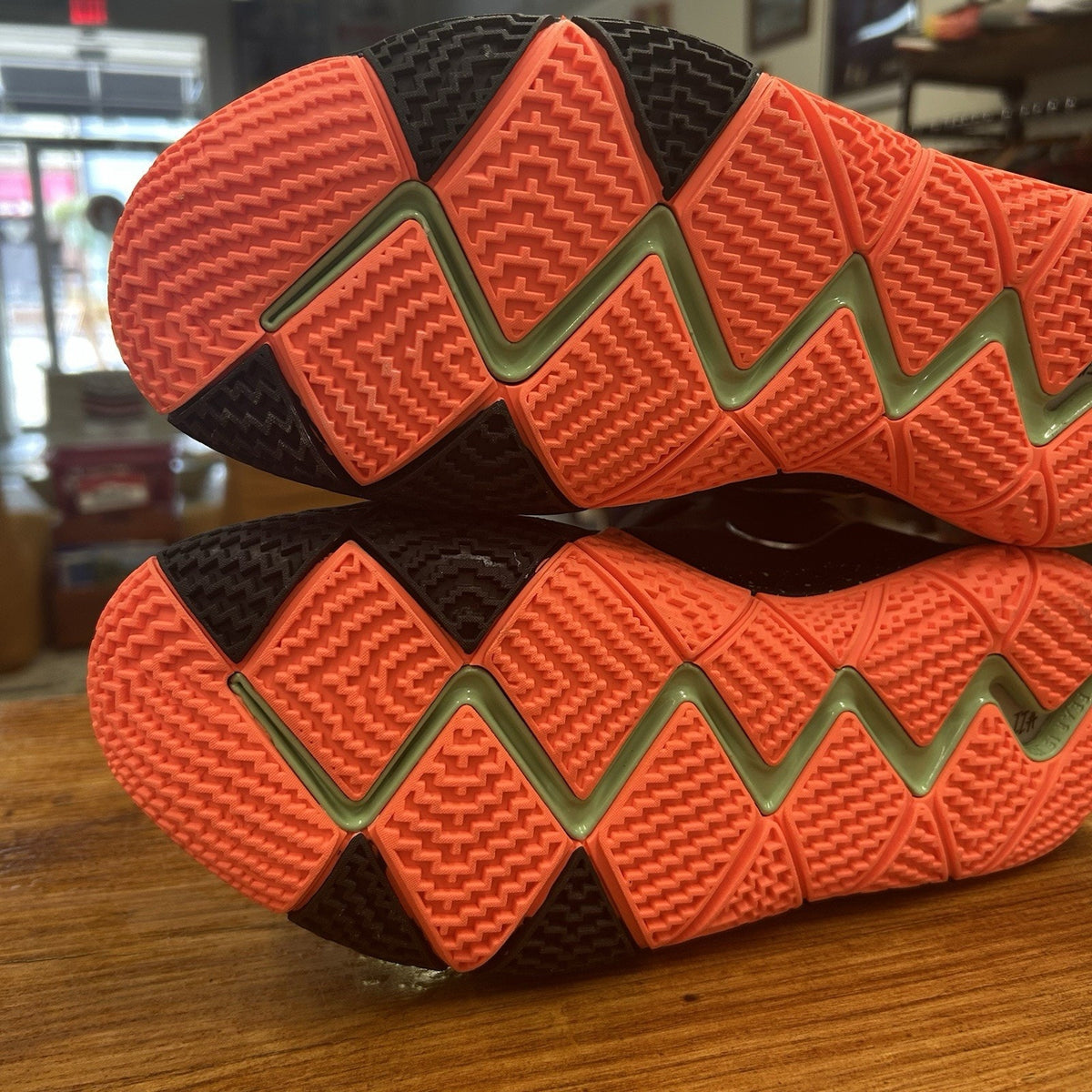 Size 12 - Nike Kyrie 4 Silver Orange Worn Once No Box