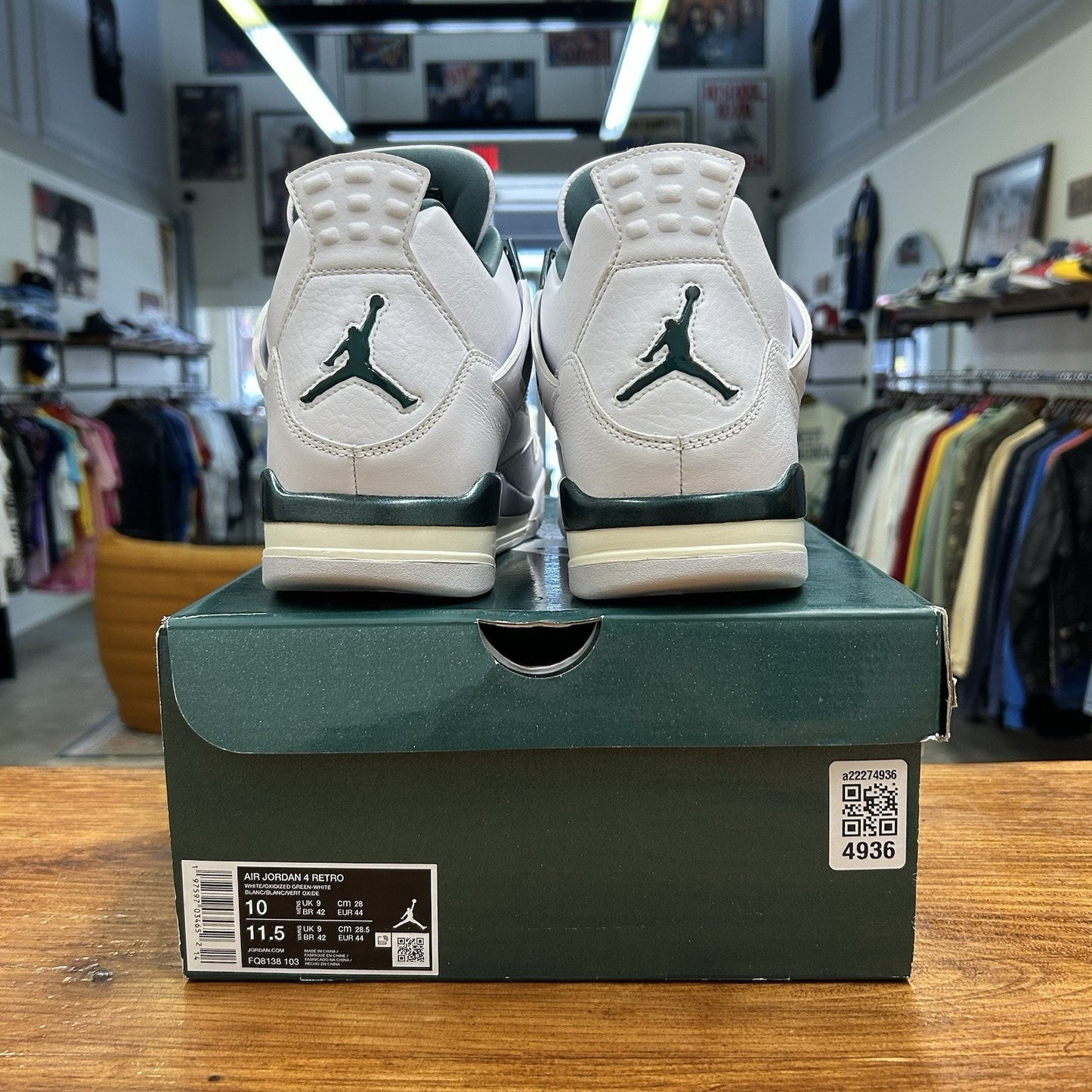 Size 10 - Air Jordan 4 Retro Oxidized Green Worn Once OG All