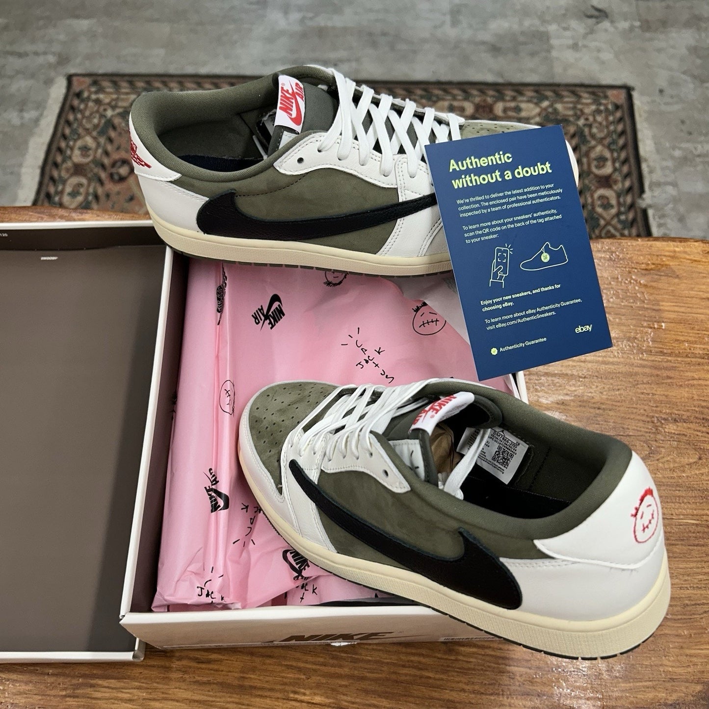 Size 10.5 - Travis Scott x Air Jordan 1 Retro OG SP Low Reverse Olive
