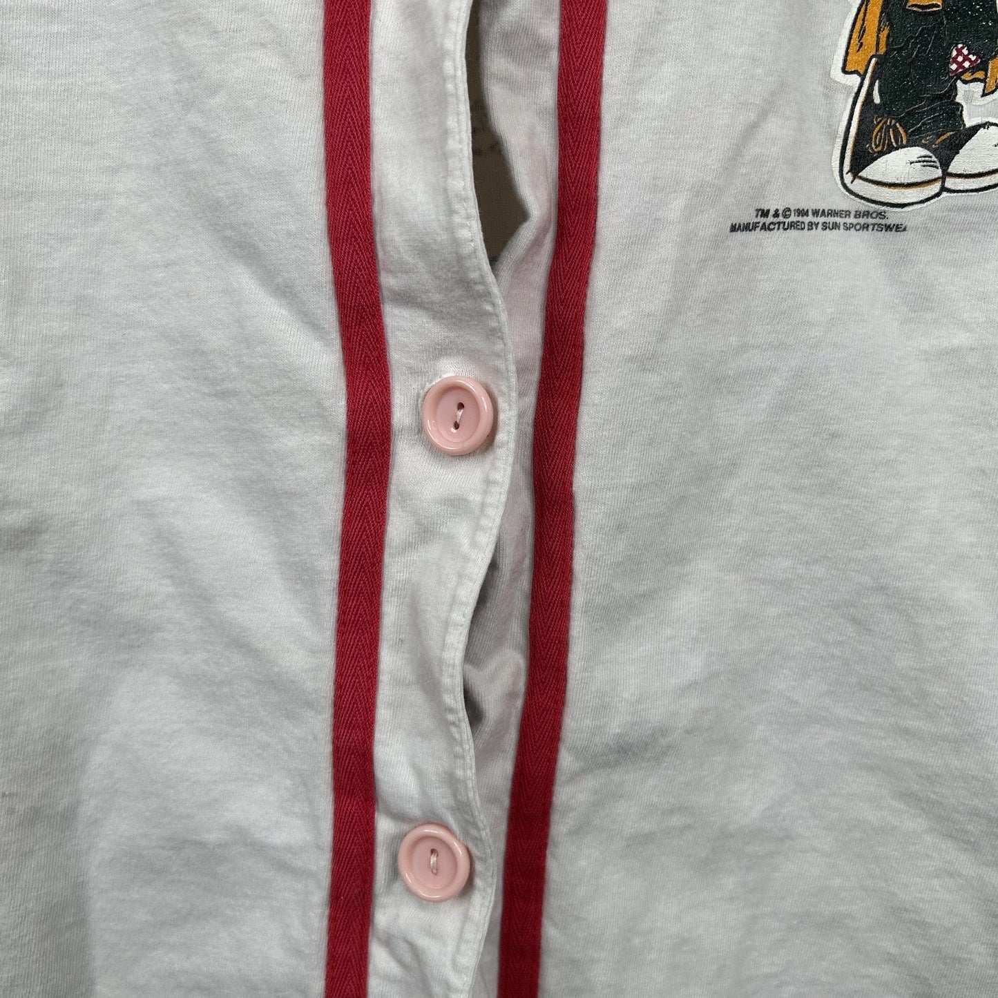Vintage 1994 Bugs Bunny & Taz Button-Up Baseball Style (L)