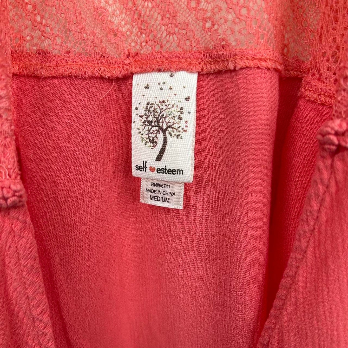 2000s y2k Coral Pink Boho Sleeveless Cardigan (M)