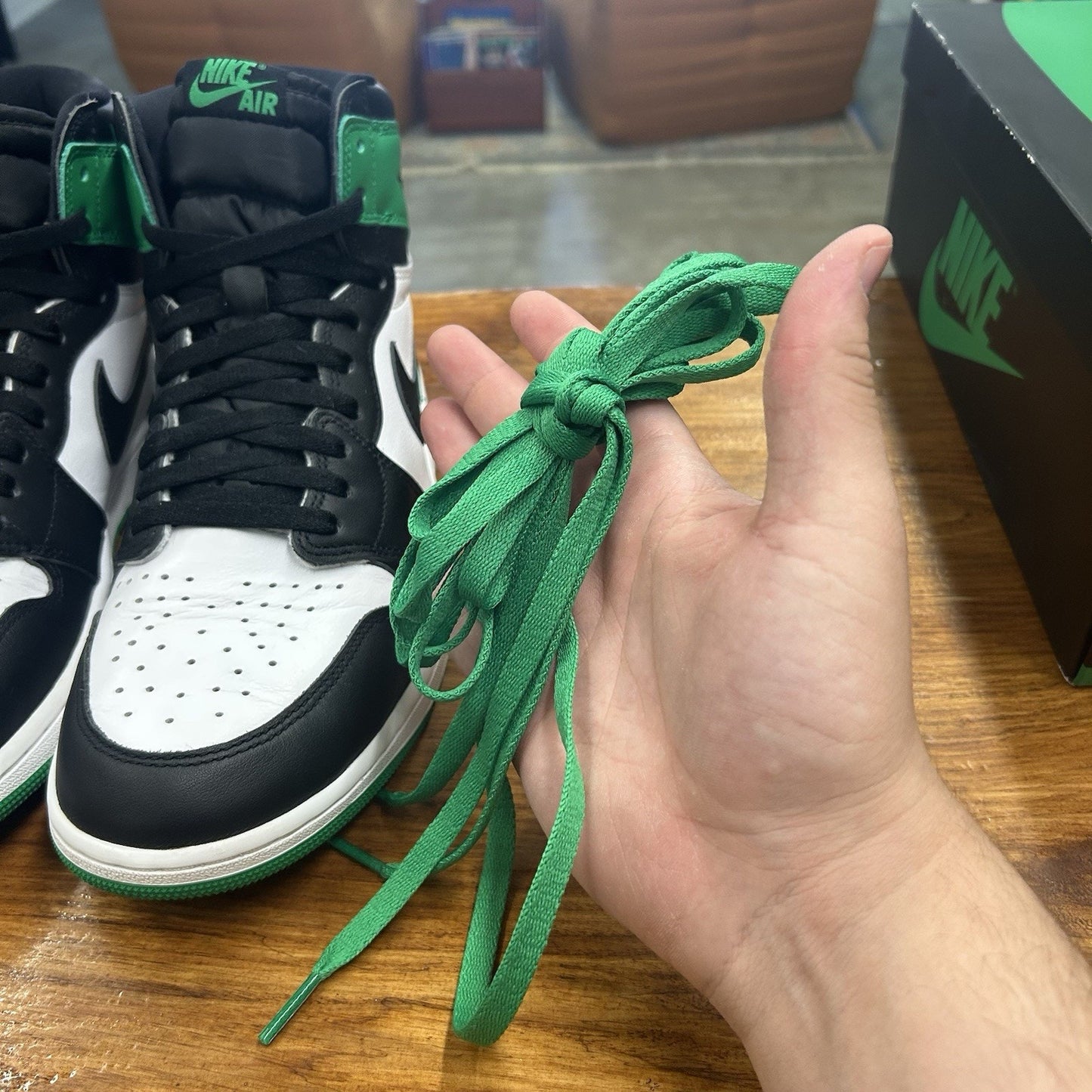 Size 12 - Jordan 1 High Lucky Green