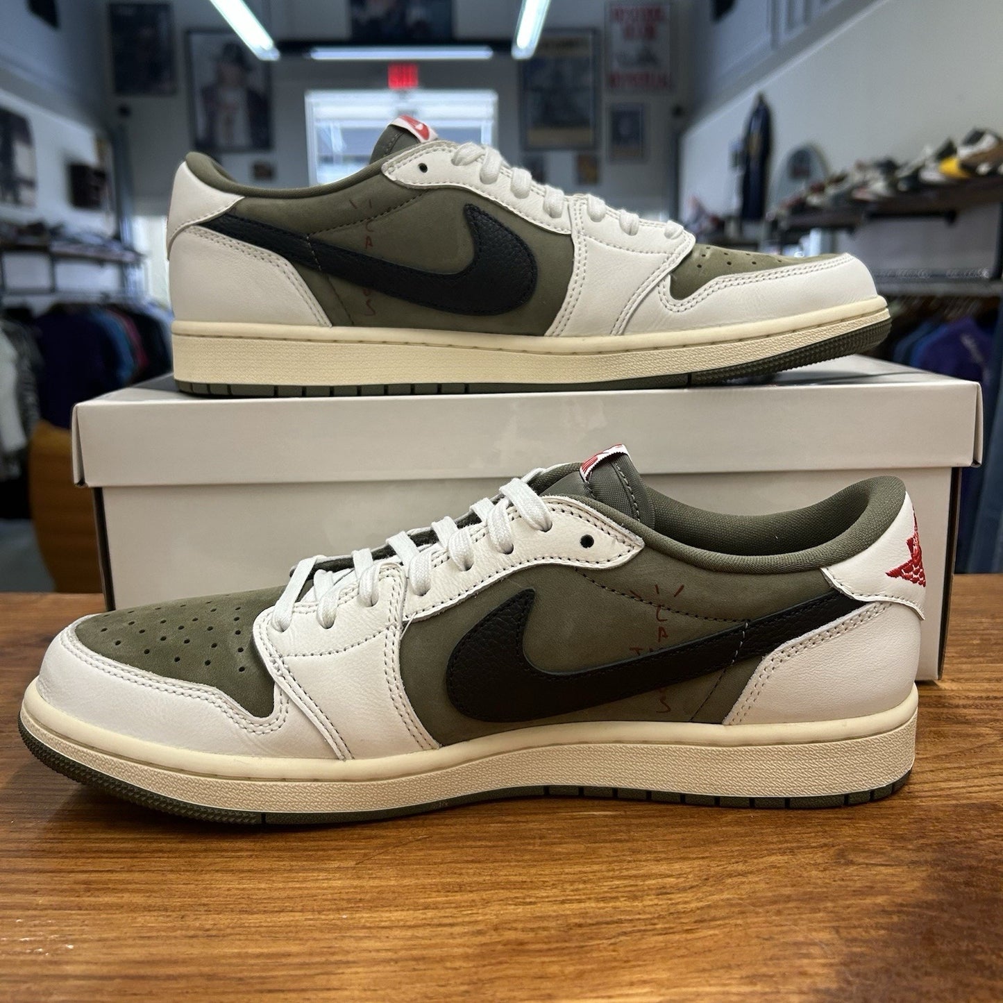 Size 10.5 - Travis Scott x Air Jordan 1 Retro OG SP Low Reverse Olive