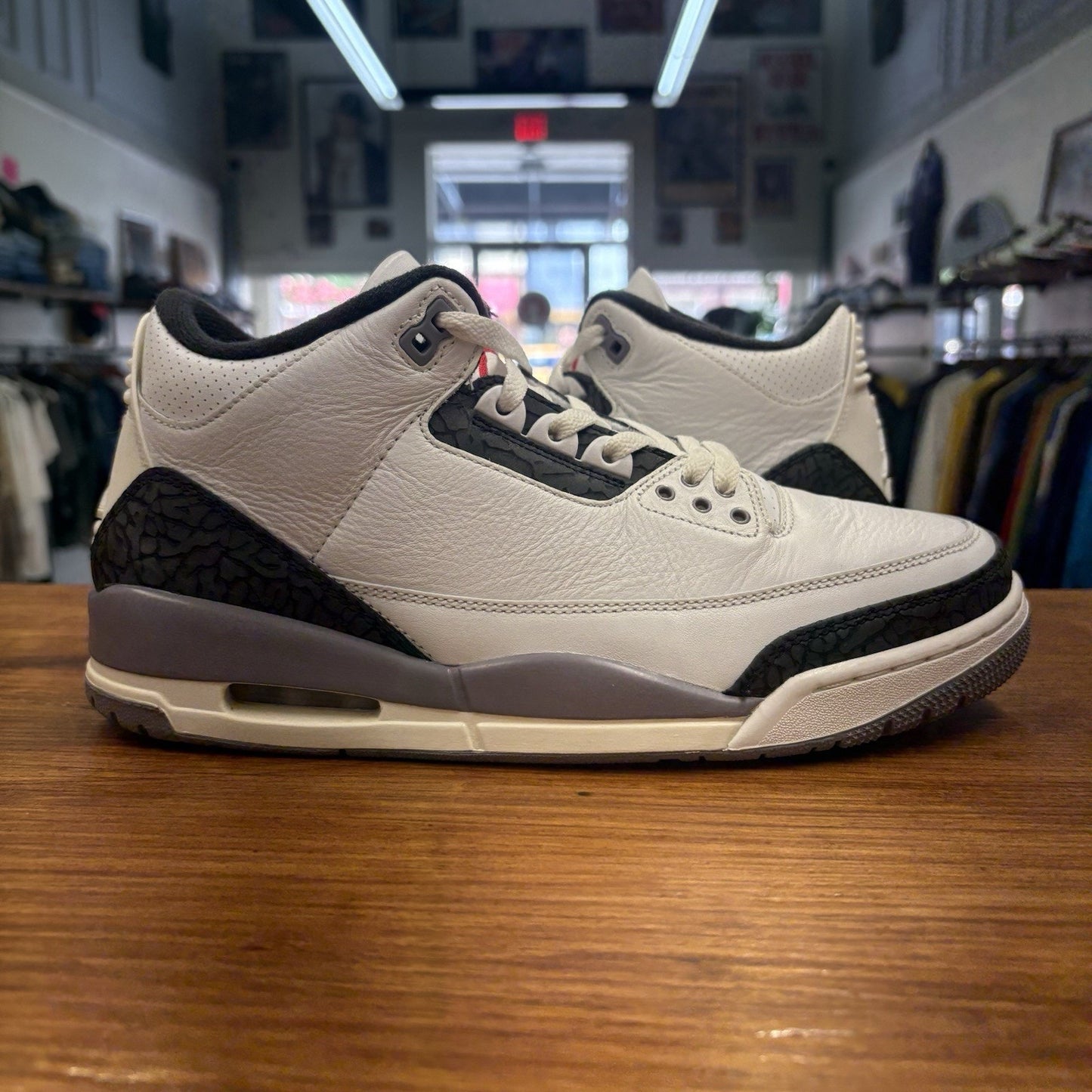 Size 10.5 -Jordan 3 Retro Cement Grey