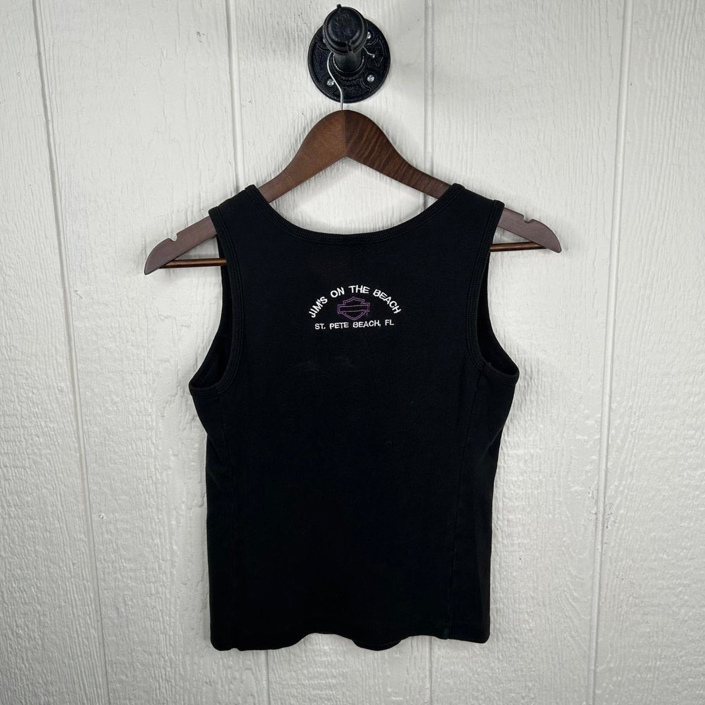 Vintage Harley Davidson Wolf St. Pete Florida Femme Skin Tight Tank (M)