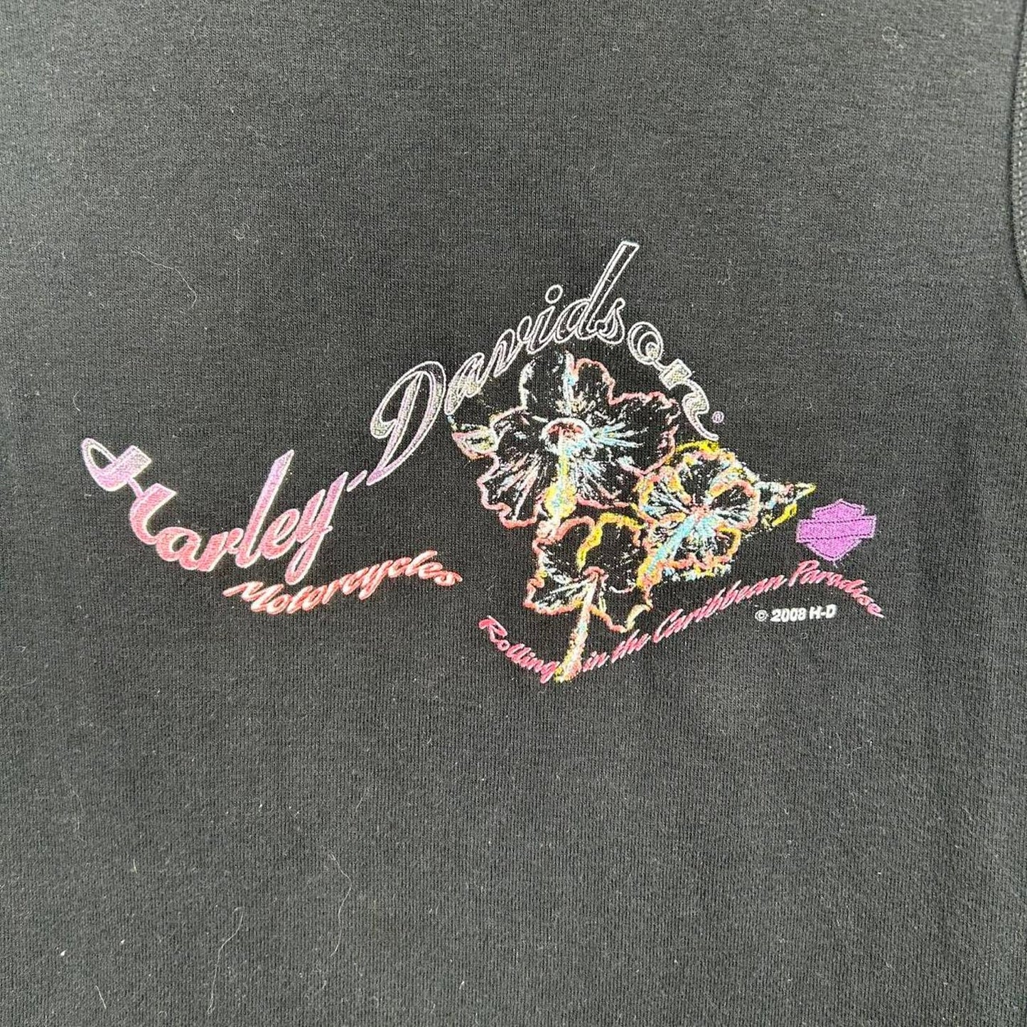 2000s y2k Harley Davidson Motorcycle Aruba Women's Tank (M)