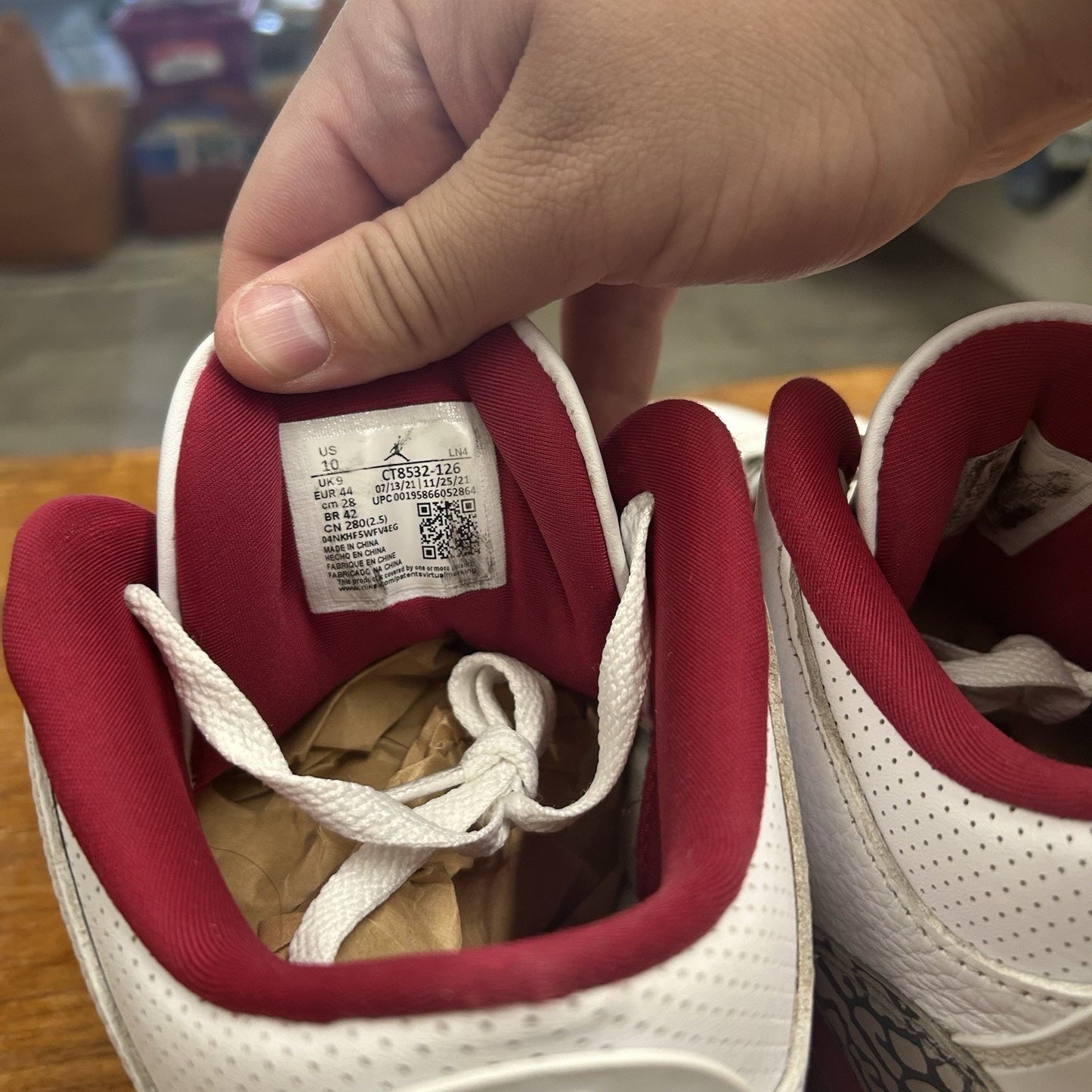 Size 10 - Jordan 3 Retro Mid Cardinal Red