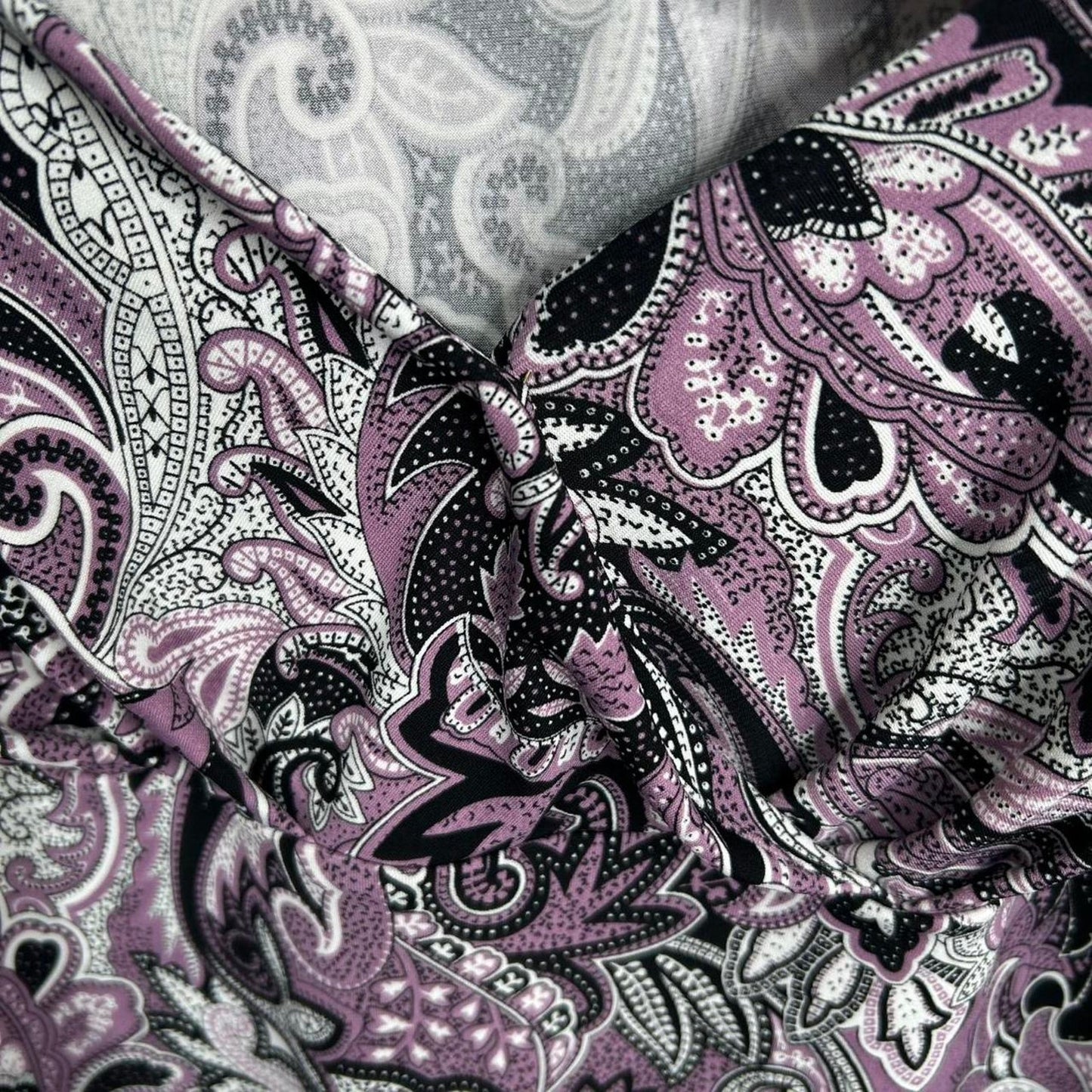 2000s y2k Paisley Print Stretchy Lace Going Out Tank Top (L)
